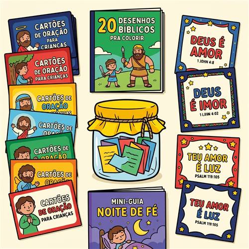 Kit Completo Pequeno Cristão — Potinho e Todos os Bônus